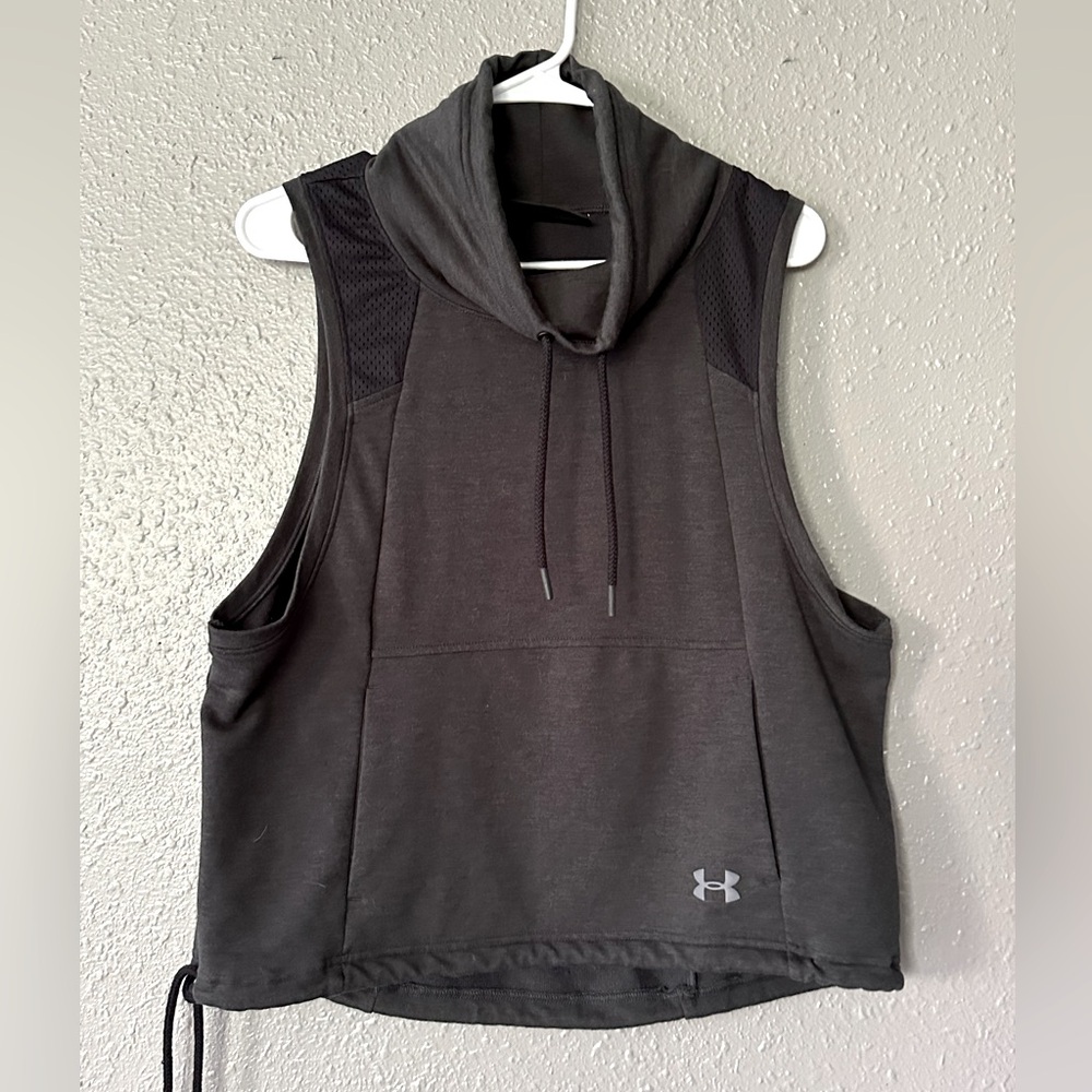 Under Armour Women's Black Sleeveless Cowl Neck Hoodie